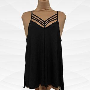 NWT Express Cross-Bone Front Spaghetti Strap, Black, Size M